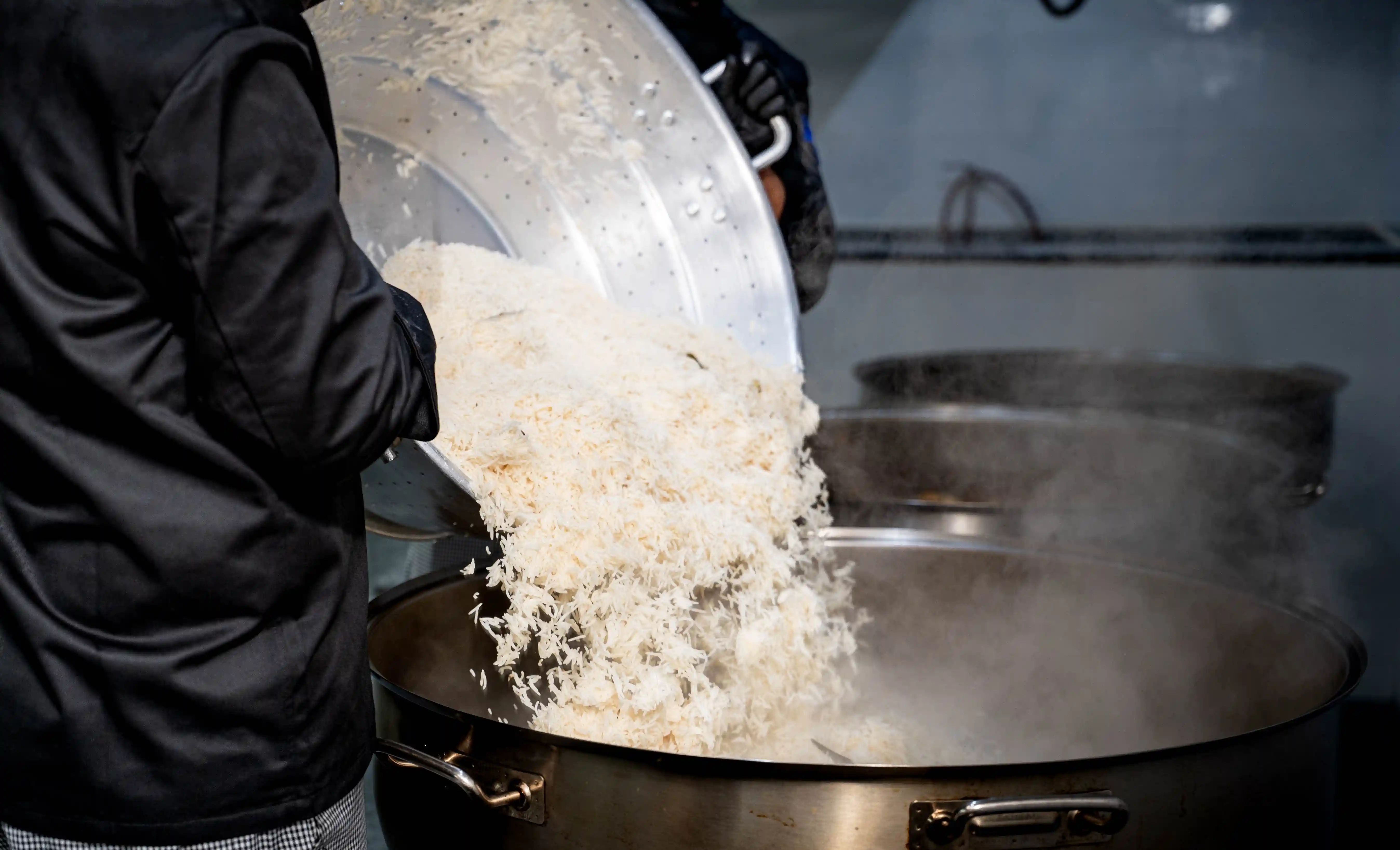 Basmati Rice Pouring & Preparation